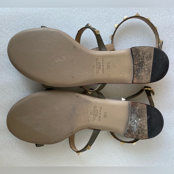 Valentino Rockstud Single-Wrap Gladiator Sandals size 38.5